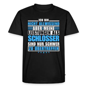 Unrivalled performance as a locksmith - Men's Premium Organic T-Shirt - black - Front - Nico (187cm)