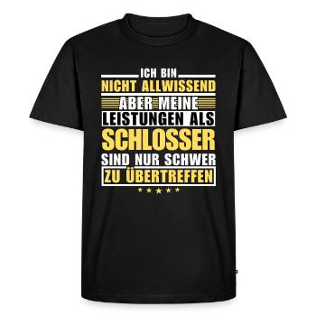Unrivalled performance as a locksmith - Men's Premium Organic T-Shirt - black - Front - Nico (187cm)