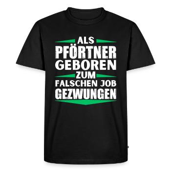 Doorman landed in the wrong job - Men's Premium Organic T-Shirt - black - Front - Nico (187cm)