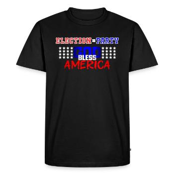 Élections= Jour de fête - T-shirt Premium bio Homme - noir - Devant - Nico (187cm)