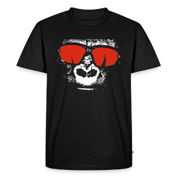 Lunettes de soleil gorille - T-shirt Premium bio Homme - noir - Devant - Nico (187cm)