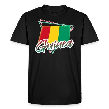 Guinée - T-shirt Premium bio Homme - noir - Devant - Nico (187cm)