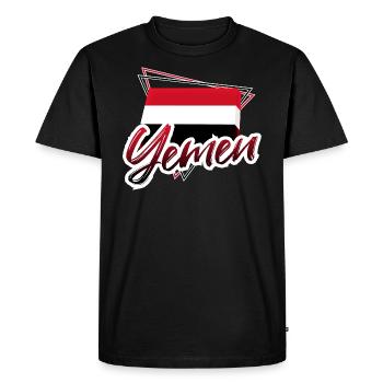 Yémen - T-shirt Premium bio Homme - noir - Devant - Nico (187cm)