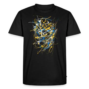 Art abstrait - Futurisme - T-shirt Premium bio Homme - noir - Devant - Nico (187cm)