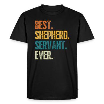 MEILLEUR SERVITEUR BERGER DE TOUS LES TEMPS - T-shirt Premium bio Homme - noir - Devant - Nico (187cm)