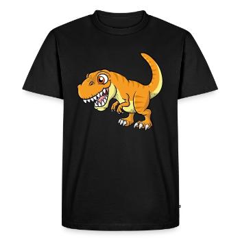 T-Rex Dinosaure Dino - T-shirt Premium bio Homme - noir - Devant - Nico (187cm)