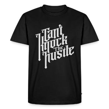 Hustle Business Freedom Travail acharné Poursuite de rêve - T-shirt Premium bio Homme - noir - Devant - Nico (187cm)