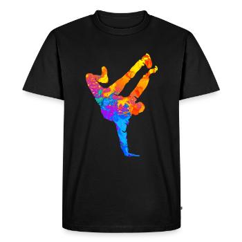 Break Dance Danseurs de danse hip hop - T-shirt Premium bio Homme - noir - Devant - Nico (187cm)
