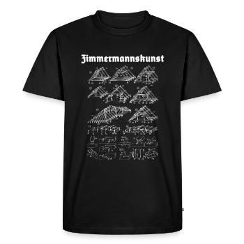 Menuiserie Tradition Zimmermann Menuiserie - T-shirt Premium bio Homme - noir - Devant - Nico (187cm)