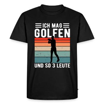 Golf Golf Golf Golf Golf Golfer Parcours de golf Cadeau - T-shirt Premium bio Homme - noir - Devant - Nico (187cm)