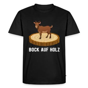Carpenter Carpenter Carpenter Timber Construction Bock auf Holz - Men's Premium Organic T-Shirt - black - Front - Nico (187cm)
