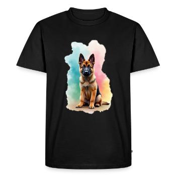 German Shepherd Master Shepherd Dog - Men's Premium Organic T-Shirt - black - Front - Nico (187cm)