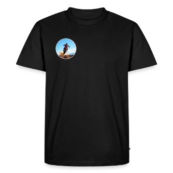 Motocross colour logo - Light Grey - Men's Premium Organic T-Shirt - black - Front - Nico (187cm)