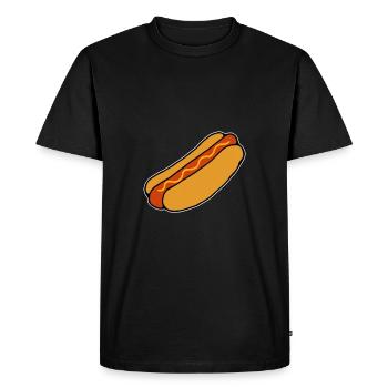 Hot dog - T-shirt Premium bio Homme - noir - Devant - Nico (187cm)
