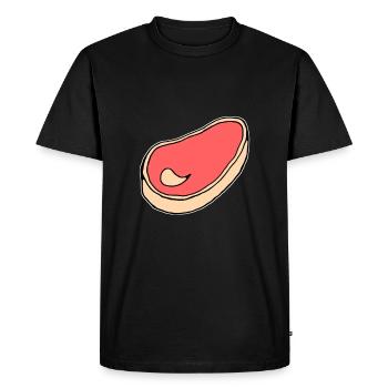 Steak, chop, meat - Men's Premium Organic T-Shirt - black - Front - Nico (187cm)