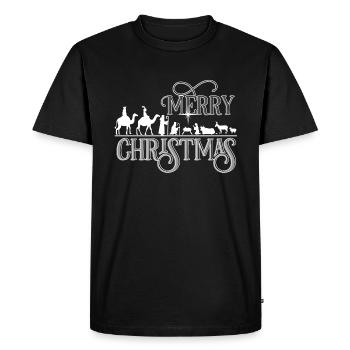 Nativity Jesus child Nativity holy kings gift - Men's Premium Organic T-Shirt - black - Front - Nico (187cm)