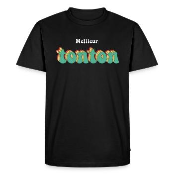 Meilleur tonton - T-shirt Premium bio Homme - noir - Devant - Nico (187cm)