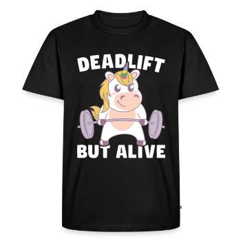 Gym Leg Day Weightlifting Glutes, Deadlift - Men's Premium Organic T-Shirt - black - Front - Nico (187cm)