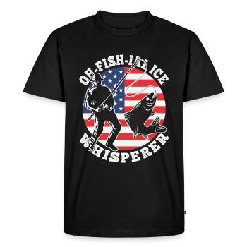 Pêcheur sur glace officiel - T-shirt Premium bio Homme - noir - Devant - Nico (187cm)