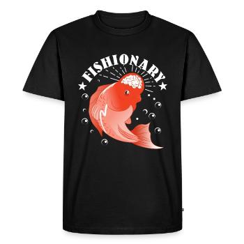 Poisson intelligent - T-shirt Premium bio Homme - noir - Devant - Nico (187cm)