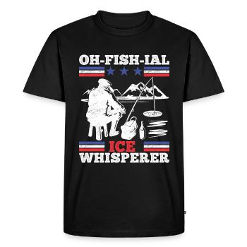 Pêcheurs sur glace officiels - T-shirt Premium bio Homme - noir - Devant - Nico (187cm)