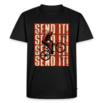 VTT Envoyez-le VTT - T-shirt Premium bio Homme - noir - Devant - Nico (187cm)
