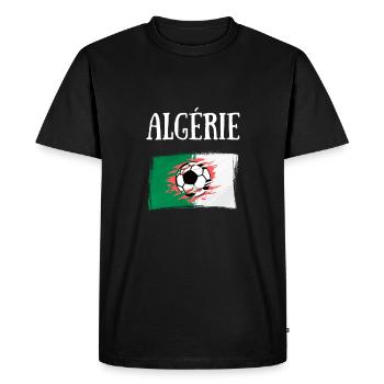 foot algérie humour algérien supporter football - T-shirt Premium bio Homme - noir - Devant - Nico (187cm)