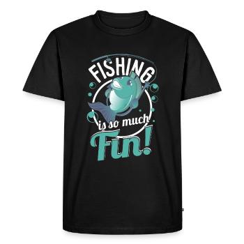 Plaisir des nageoires de poisson - T-shirt Premium bio Homme - noir - Devant - Nico (187cm)
