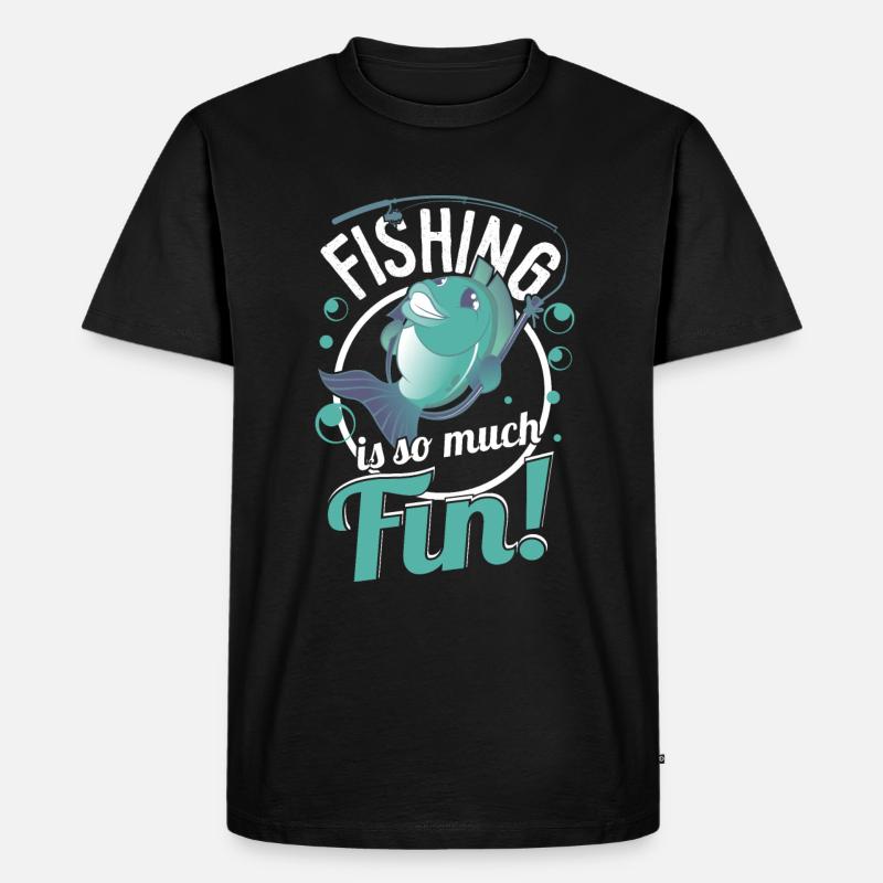 Fisch Fin Fun - Männer Premium Bio T-Shirt - Schwarz