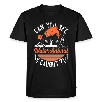 What a Fish - Men's Premium Organic T-Shirt - black - Front - Nico (187cm)