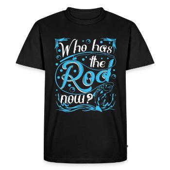 Master of the fishing rod - Men's Premium Organic T-Shirt - black - Front - Nico (187cm)