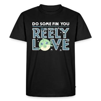 Reely Love Fishing - Men's Premium Organic T-Shirt - black - Front - Nico (187cm)