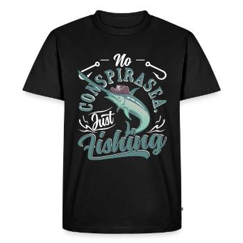 Pêche pirate - T-shirt Premium bio Homme - noir - Devant - Nico (187cm)