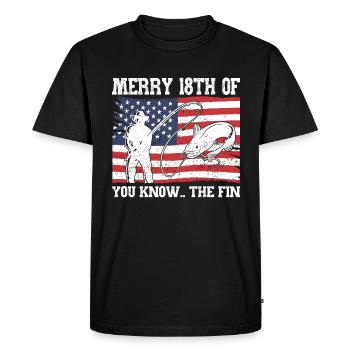 Merry 18th Biden - Men's Premium Organic T-Shirt - black - Front - Nico (187cm)