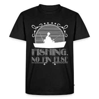Love of fishing - Men's Premium Organic T-Shirt - black - Front - Nico (187cm)