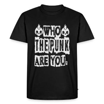 Qui êtes-vous le punk ? - Gothique - Gothique - Concert - T-shirt Premium bio Homme - noir - Devant - Nico (187cm)