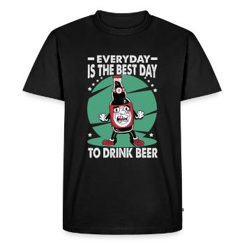 Everyday Is The Best Day To Drink Beer - Bar - Pub - Men's Premium Organic T-Shirt - black - Front - Nico (187cm)