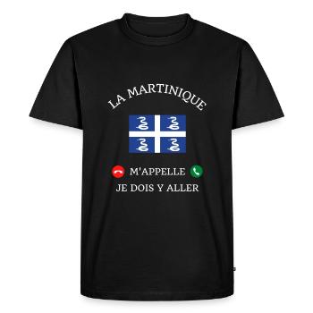 la martinique m appelle humour martiniquais homme - T-shirt Premium bio Homme - noir - Devant - Nico (187cm)