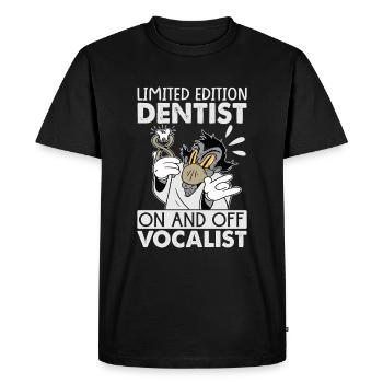 Édition Limitée Dentiste On And Off Vocalist - Funn - T-shirt Premium bio Homme - noir - Devant - Nico (187cm)