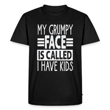 My Grumpy Face Is Called I Have Kids - Funny Paren - Men's Premium Organic T-Shirt - black - Front - Nico (187cm)