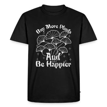 Achetez plus de plantes et soyez plus heureux - Jardinage - Garde - T-shirt Premium bio Homme - noir - Devant - Nico (187cm)