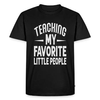 Teaching My Favorite Little People - Funny Teacher - Men's Premium Organic T-Shirt - black - Front - Nico (187cm)
