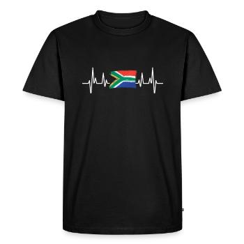 battement coeur afrique du sud homme humour cadeau - T-shirt Premium bio Homme - noir - Devant - Nico (187cm)