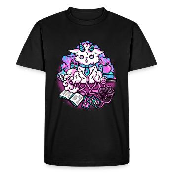 Demons Cat Summoning Cute Cat Devil - Men's Premium Organic T-Shirt - black - Front - Nico (187cm)