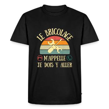 bricolage m'appelle homme humour bricoleur cadeau - T-shirt Premium bio Homme - noir - Devant - Nico (187cm)
