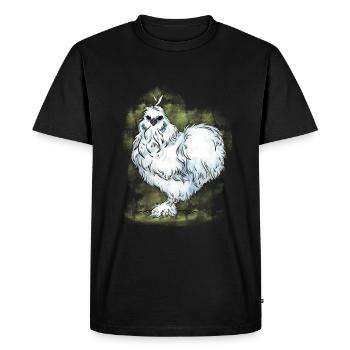 Élevage de poulet nain de race de poulet en soie - T-shirt Premium bio Homme - noir - Devant - Nico (187cm)