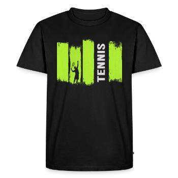 Balle de Tennis Match Balle de Tennis « Tennis-Time » - T-shirt Premium bio Homme - noir - Devant - Nico (187cm)