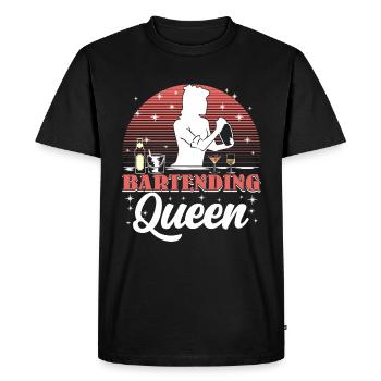 Bartending Queen - Men's Premium Organic T-Shirt - black - Front - Nico (187cm)
