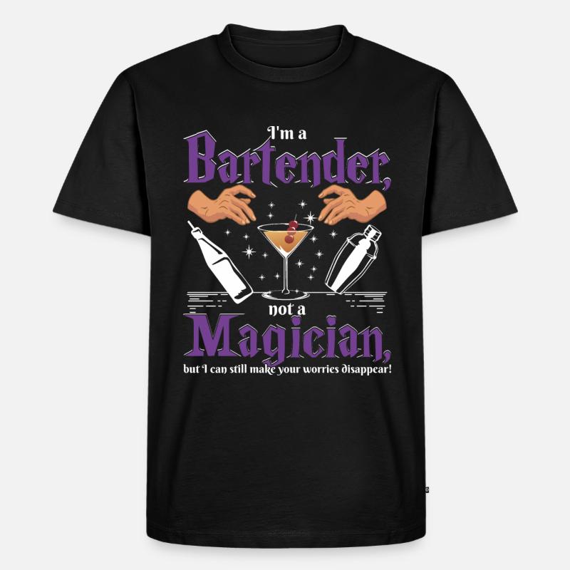 Bartender worries - Männer Premium Bio T-Shirt - Schwarz