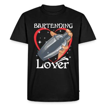 Bartending lover - Men's Premium Organic T-Shirt - black - Front - Nico (187cm)